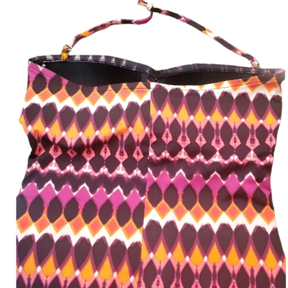 La Blanca 1 Pc Swimsuit Safari Print w/ Shirred Mesh Overlay Sz 10 - Picture 3 of 14